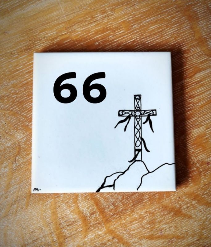 Plaque de Rue "Canigó" 15x15 Numéro au choix