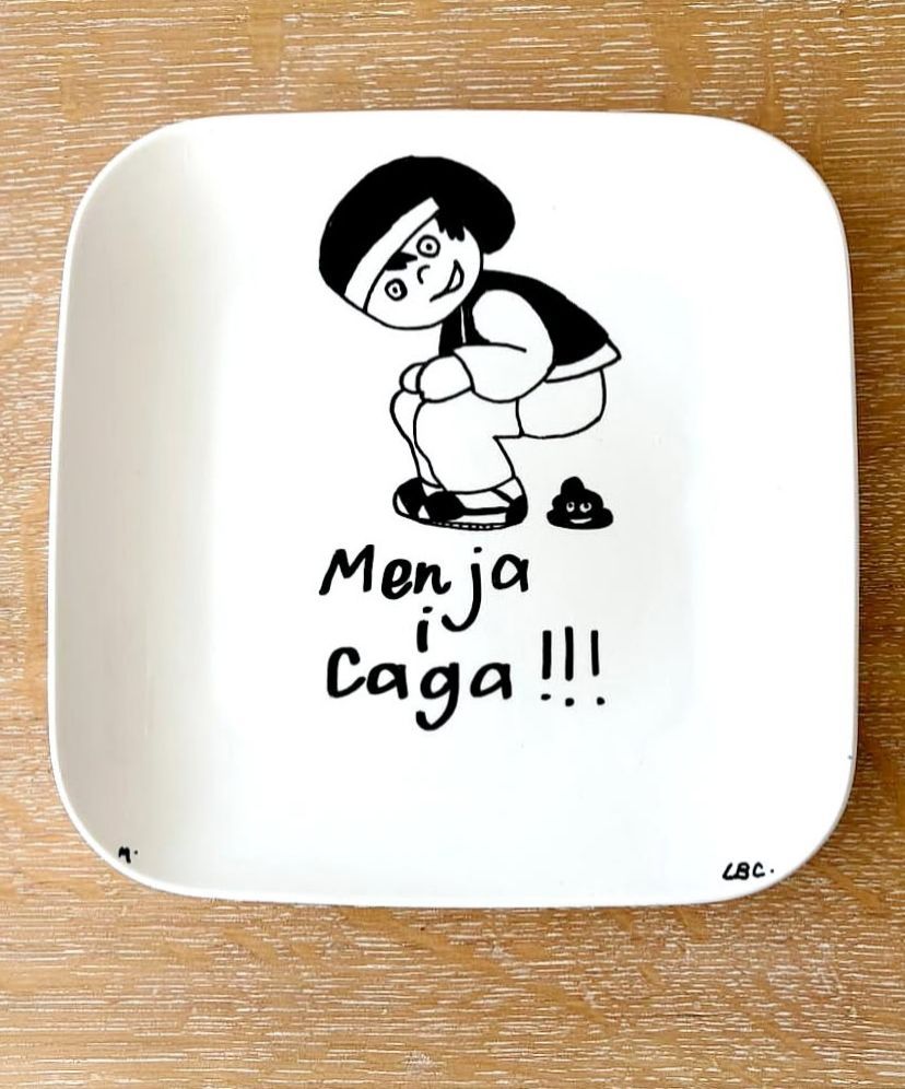 Assiette Assiette "Le Caganer" 20x20