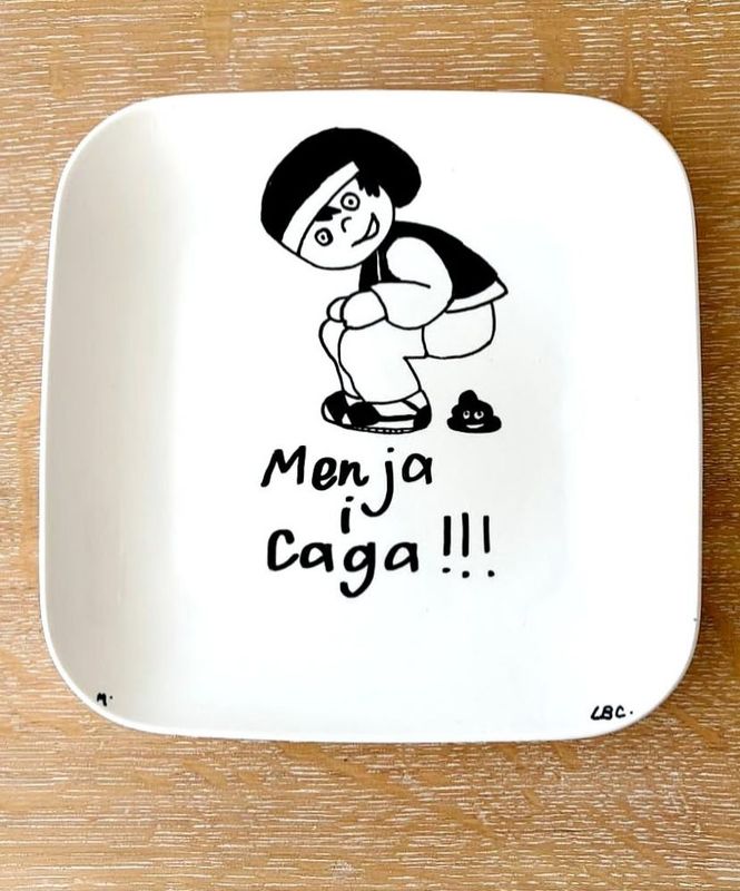 Assiette "Le Caganer" 20x20