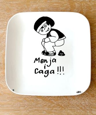 Assiette "Le Caganer" 20x20