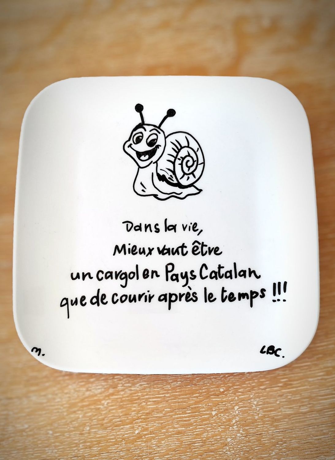 Assiette Assiette "Le Cargol Catalan" 20x20