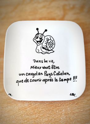 Assiette Assiette "Le Cargol Catalan" 20x20