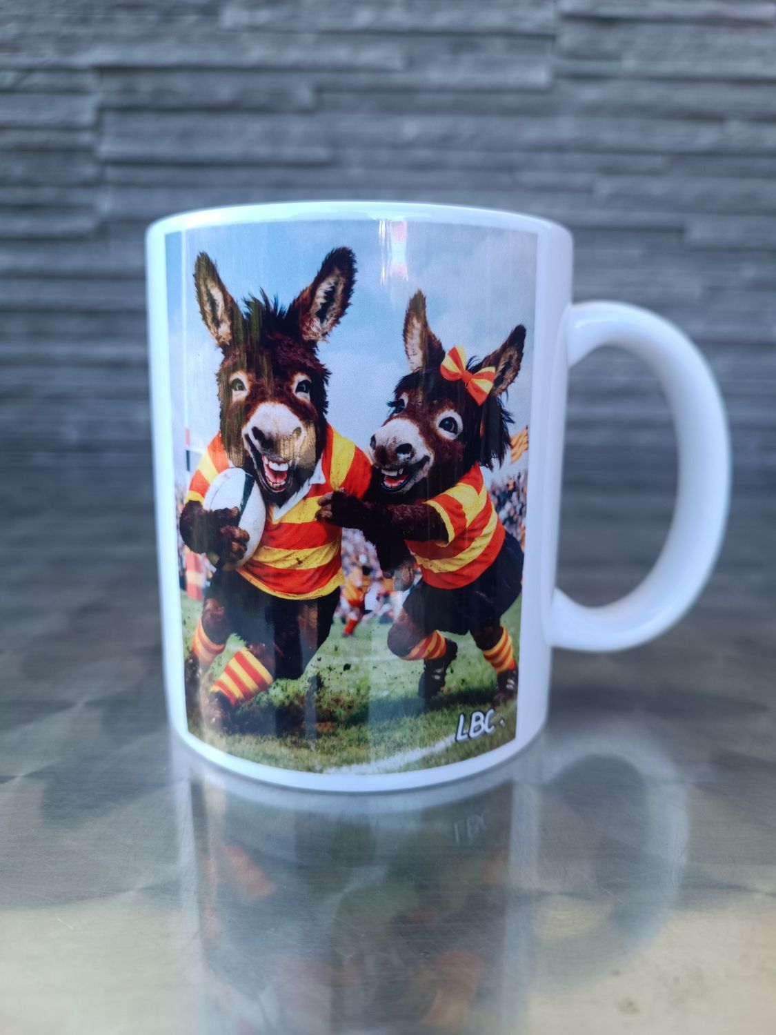 Mug Mug "Ruquet et Bunyete jouent au Rugby"