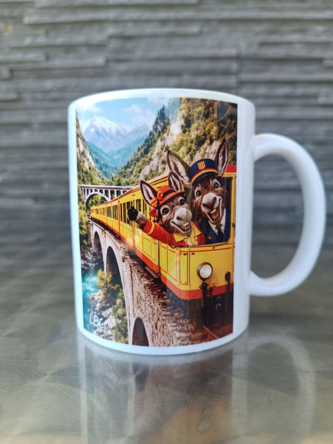 Mug "Ruquet et Bunyete prennent le Train Jaune"