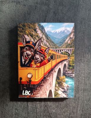 Magnet Magnet "Ruquet et Bunyete" Train Jaune