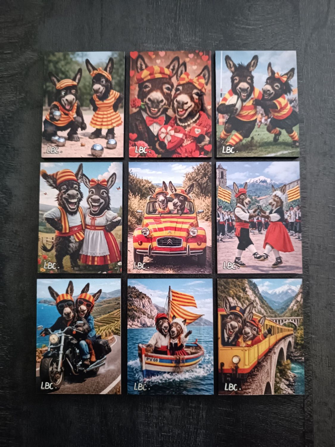 Collection 9 Magnets "Ruquet et Bunyete"