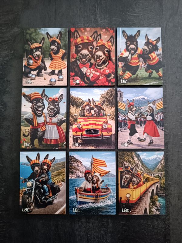 Collection 9 Magnets "Ruquet et Bunyete"