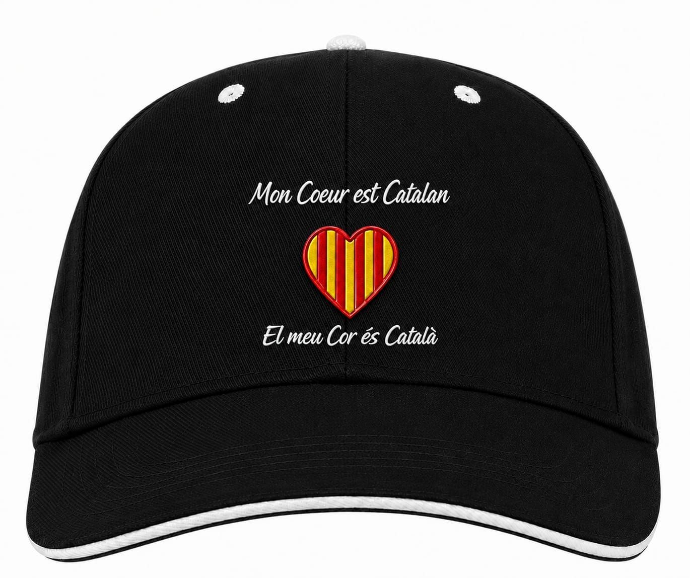Casquette Casquette "Mon Cœur est Catalan" Noire