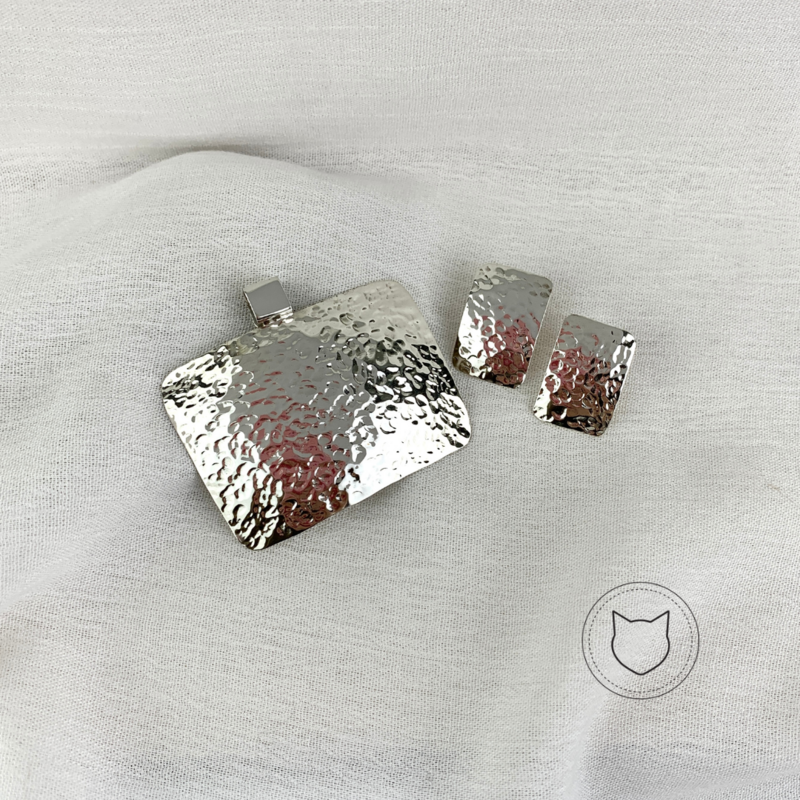 ​SET DE PLATA 925 MARTILLADA SE0883M31