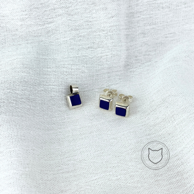 ​SET DE PLATA 925 COLOR AZUL REY SE0671M38