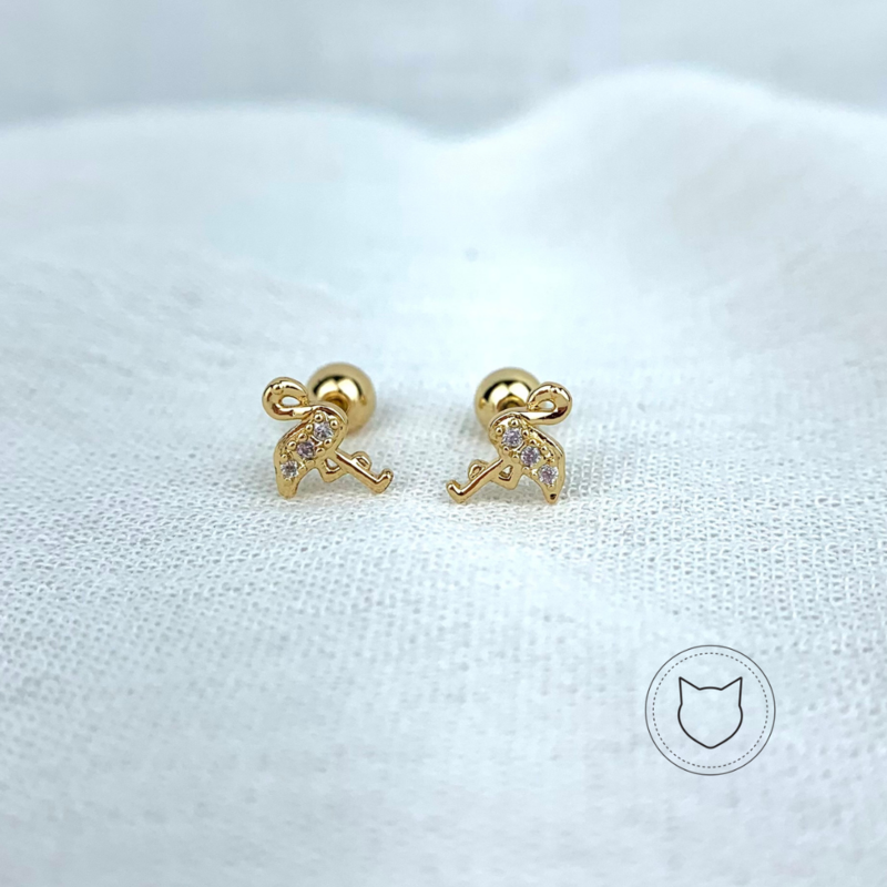 ARETES DE BAÑO DE ORO Y CRISTALES AB0149G36