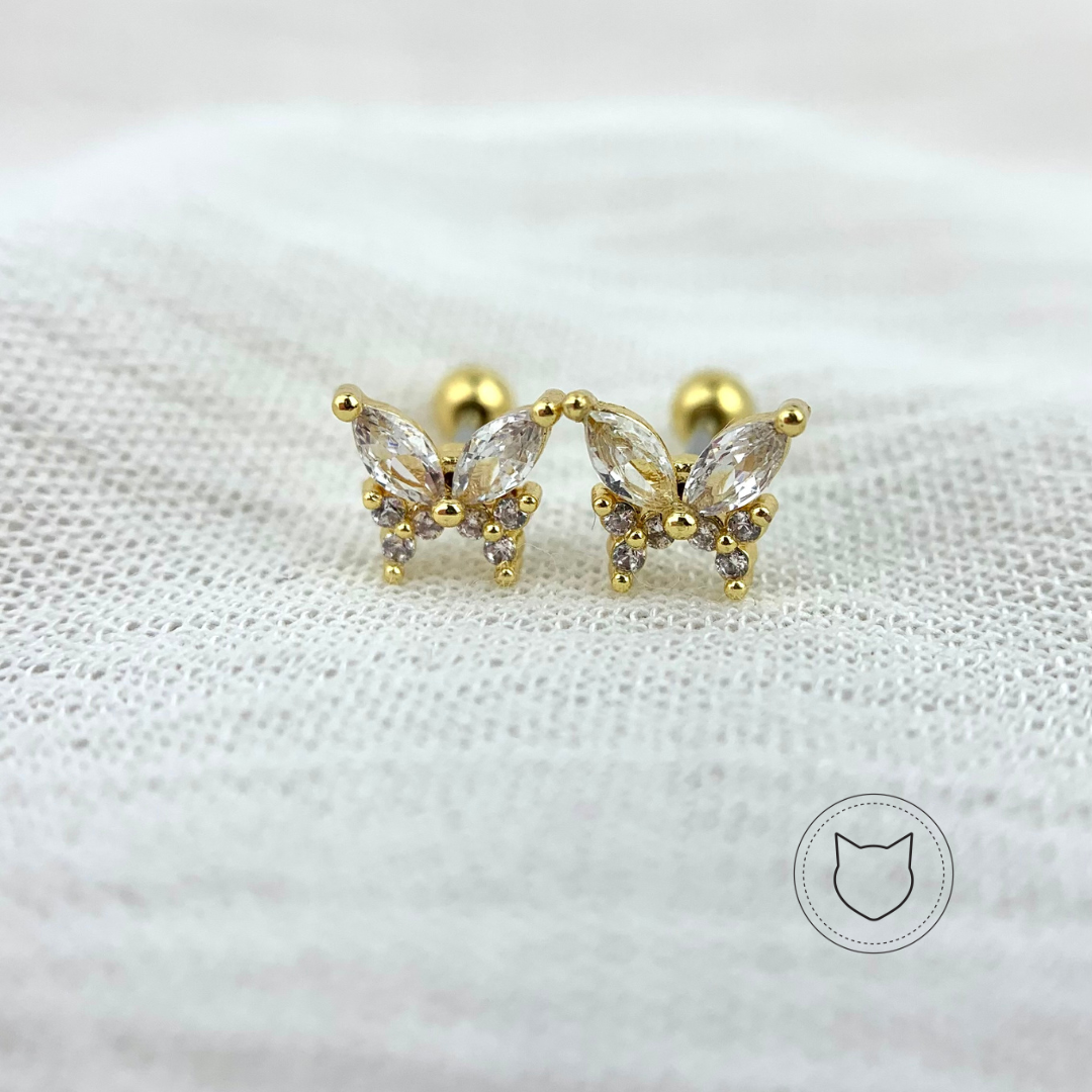 ARETES DE BAÑO DE ORO Y CRISTALES AB0308G31