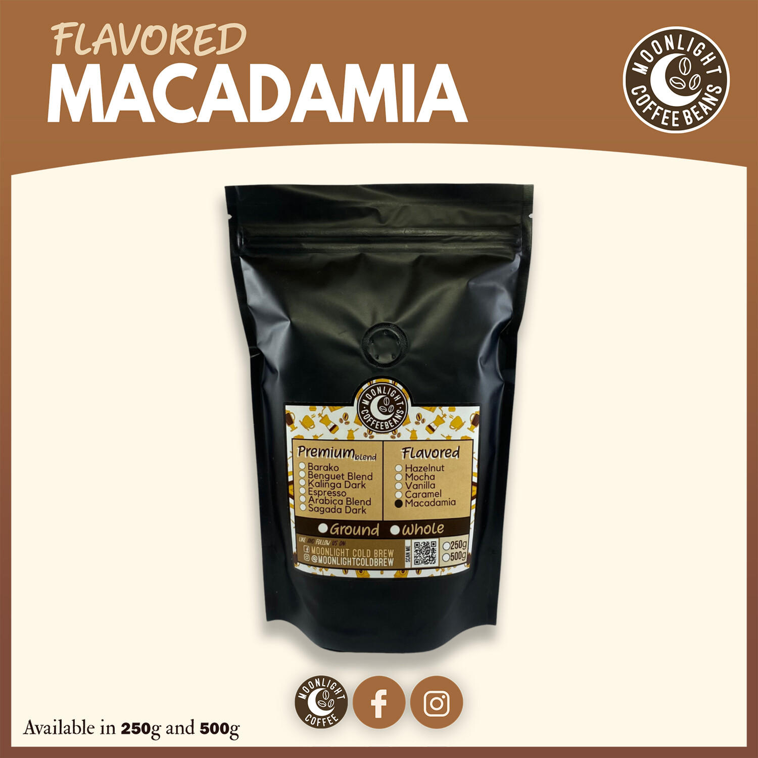 Macadamia - Flavored Coffee Beans