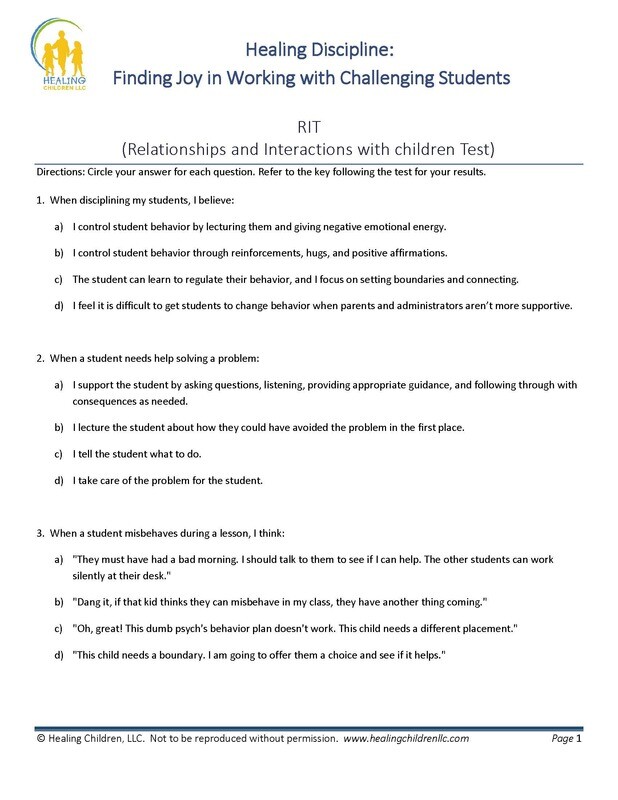 Relationship Interaction Style Test