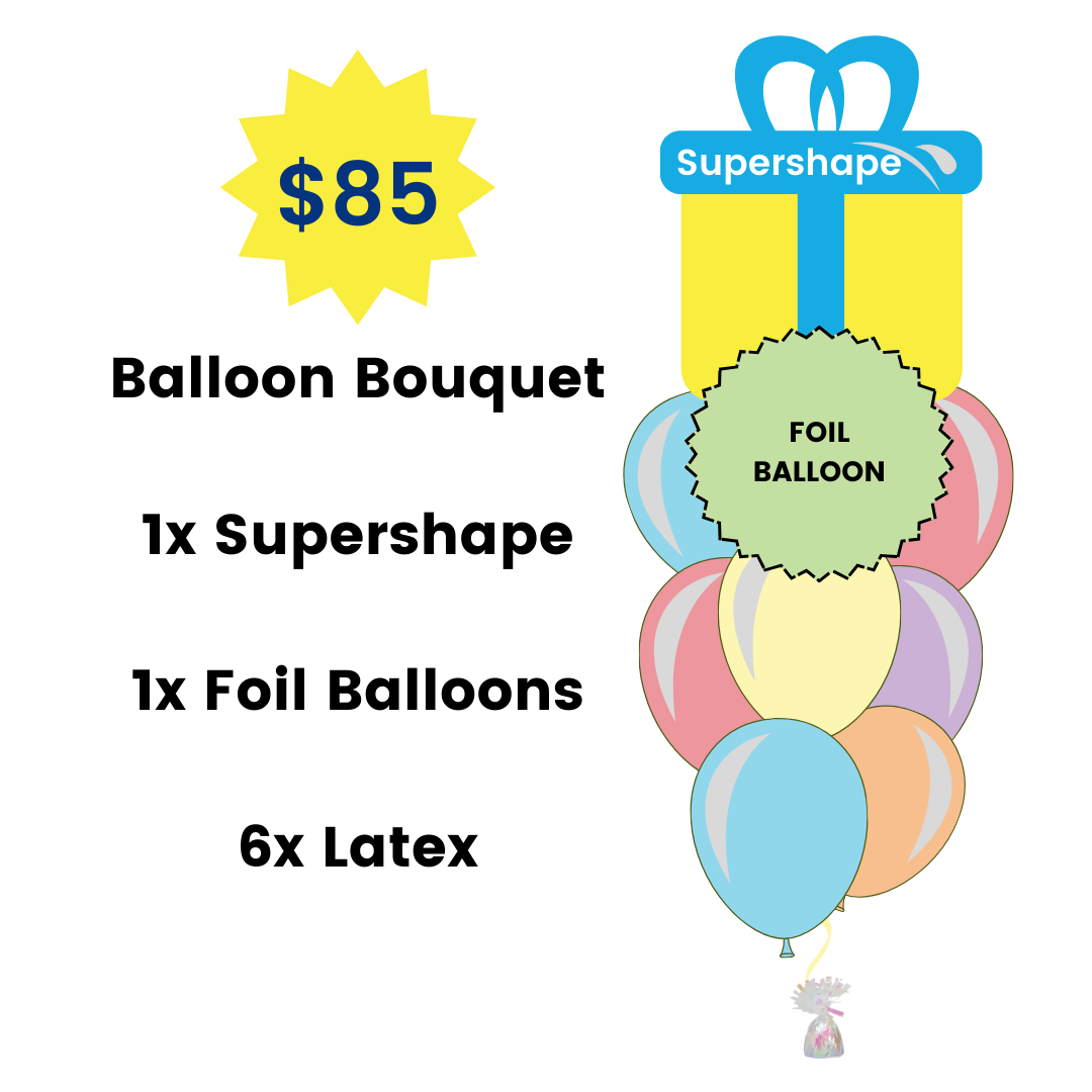 Supershape + Foil Balloon Bouquet