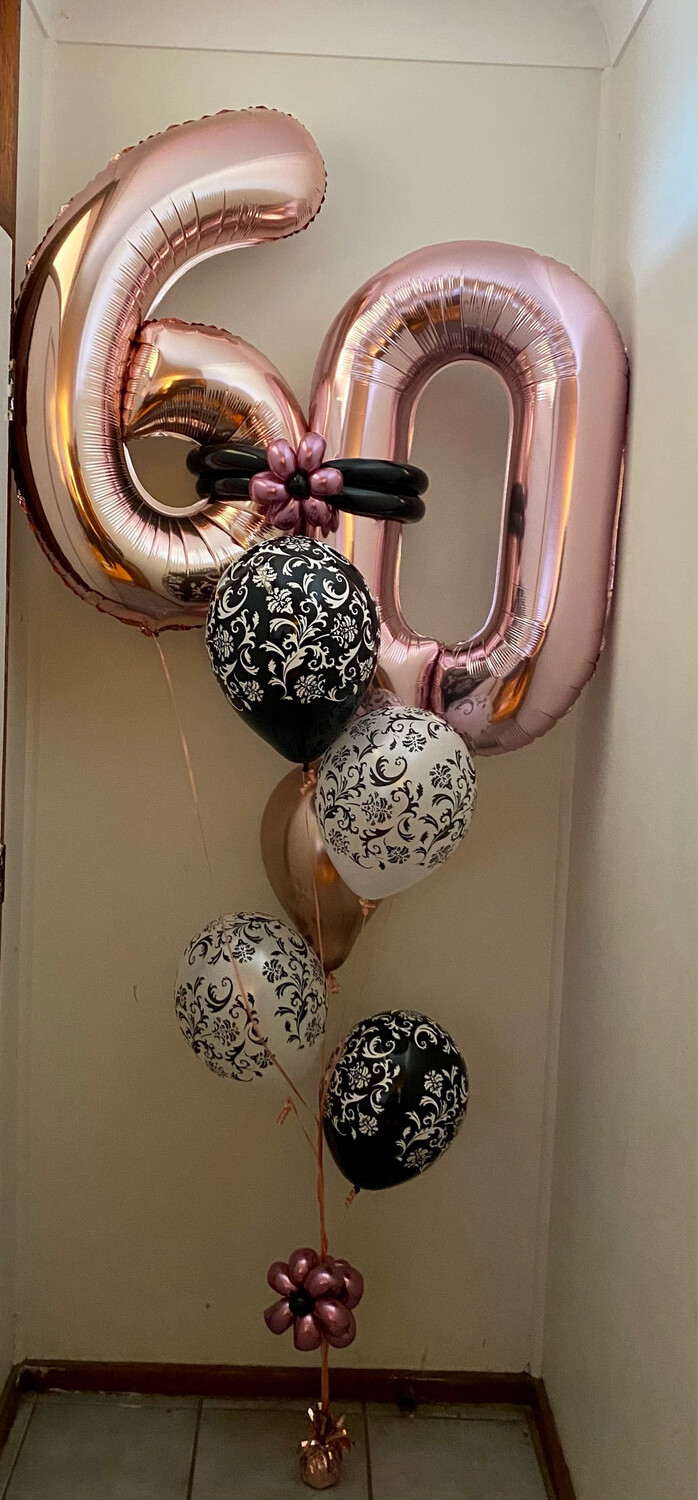 Double Number Balloon Bouquet