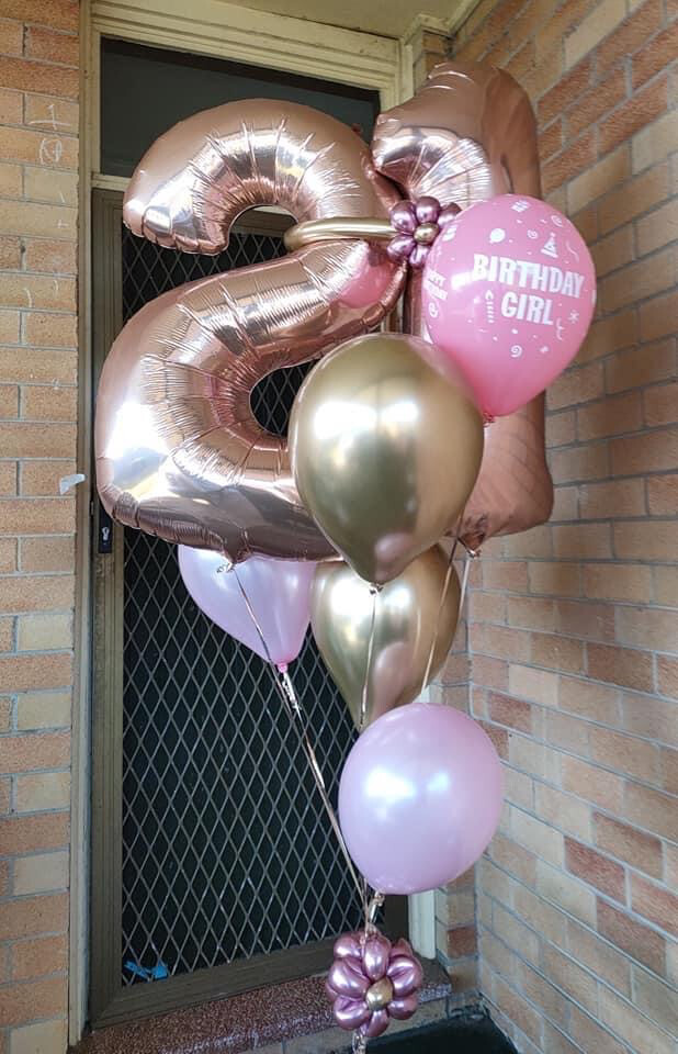 Double Number Balloon Bouquet