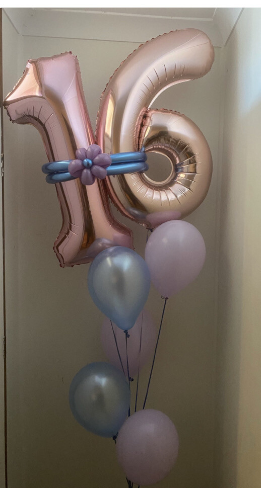 Double Number Balloon Bouquet