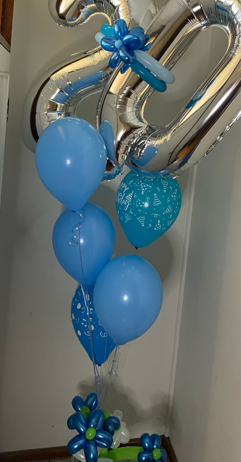 Double Number Balloon Bouquet