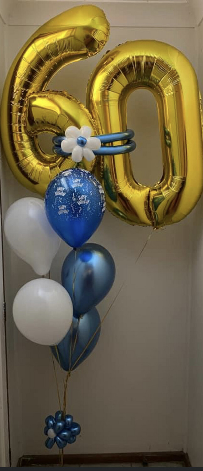 Double Number Balloon Bouquet