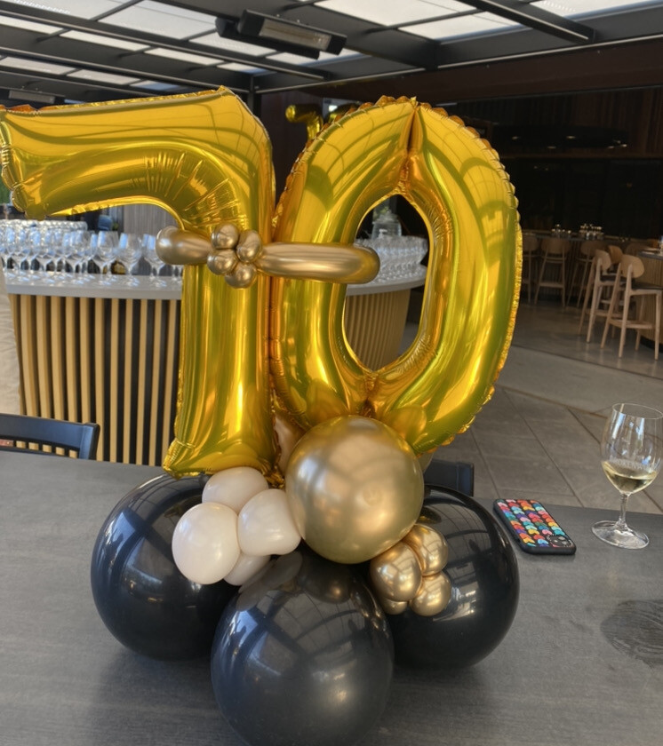 Number Balloon Table Centrepieces