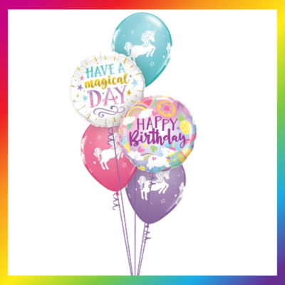 Unicorn Balloon Bouquet -Mini Unicorn Balloon Bouquet -Mini