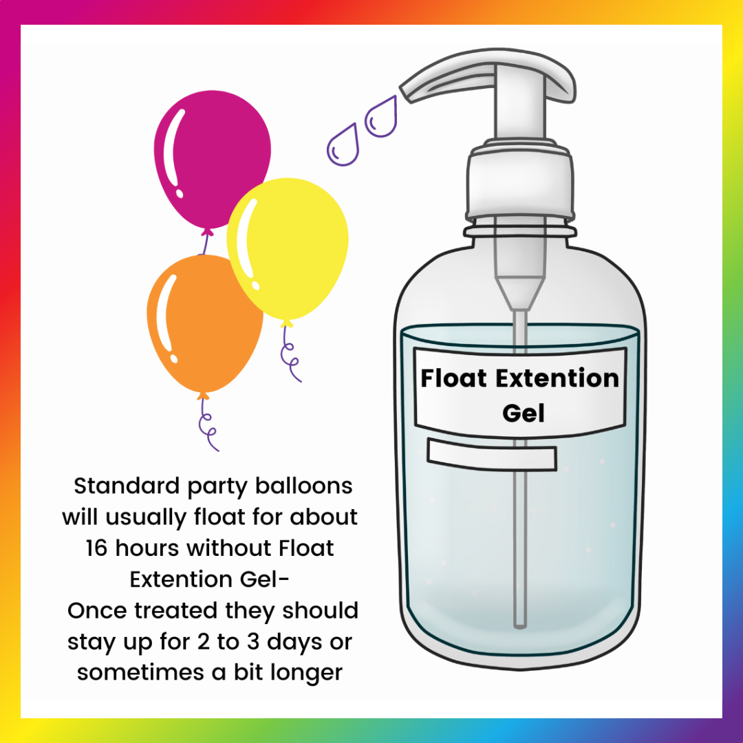ADD -Float Extension Gel -to your balloons