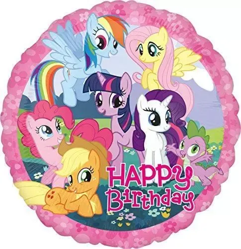 18″ ROUND FOIL My Little Pony -Happy Birthday-twilight sparkle and friends