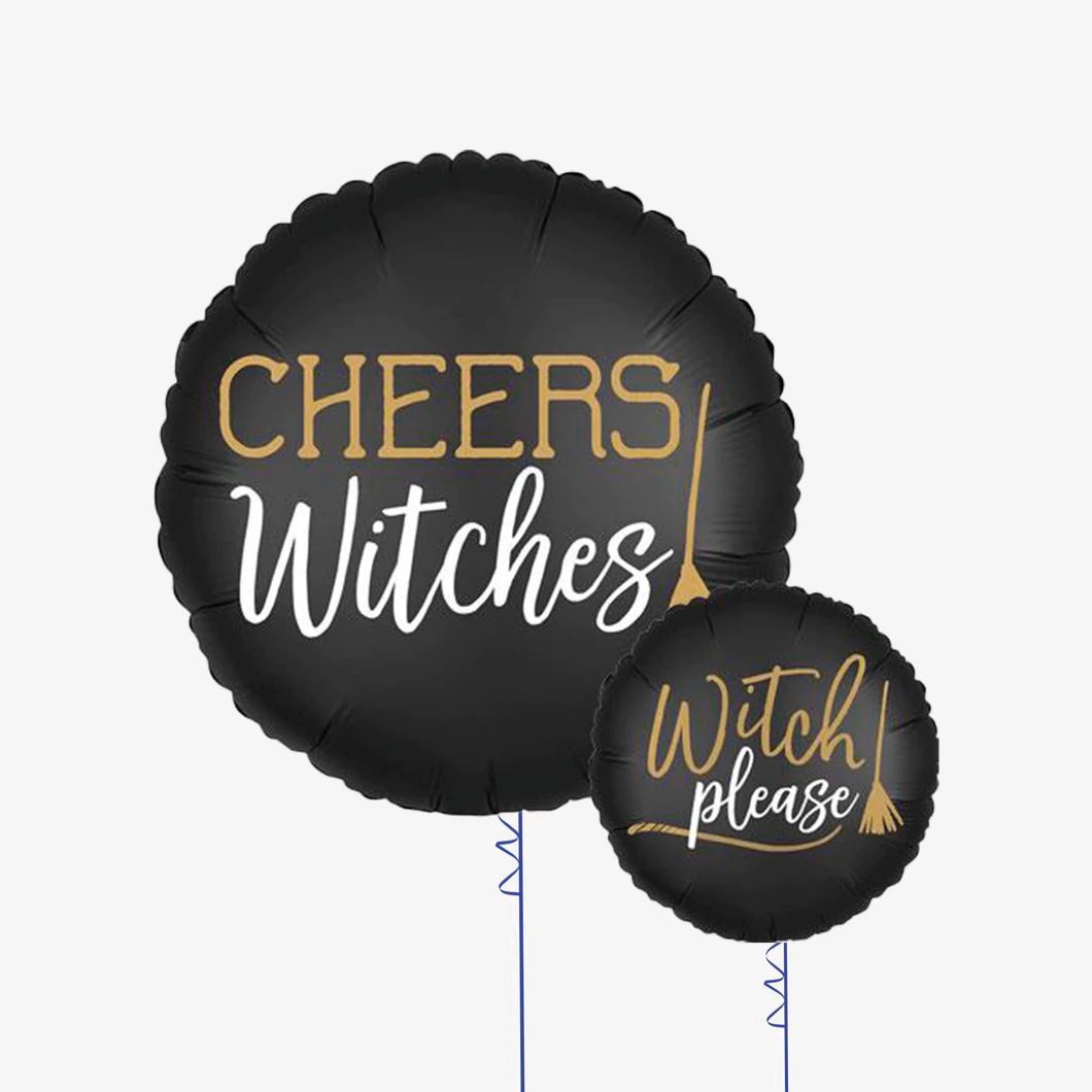 18″ ROUND FOIL-Cheers Witches-Witch Please (Doubble- sided)