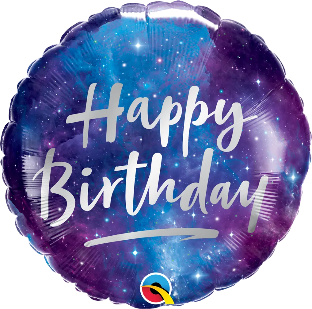 18″ ROUND FOIL-BDAY GALAXY