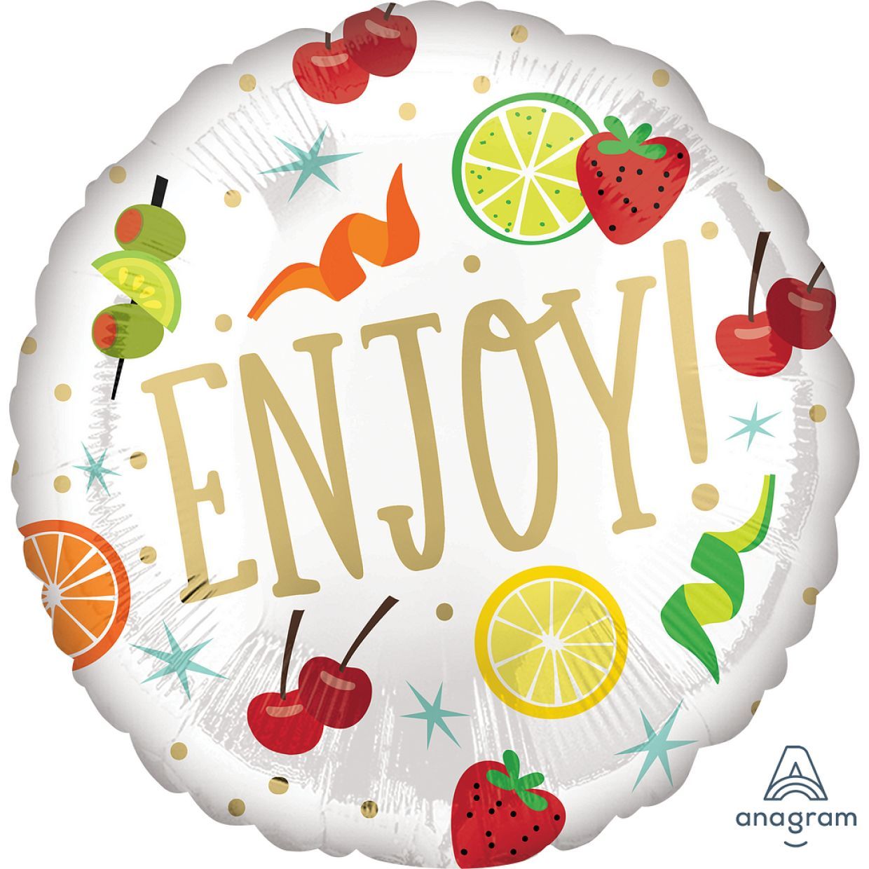 18″ ROUND FOIL -Enjoy Fruits