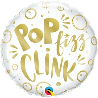 18″ ROUND FOIL -Pop Fizz Clink