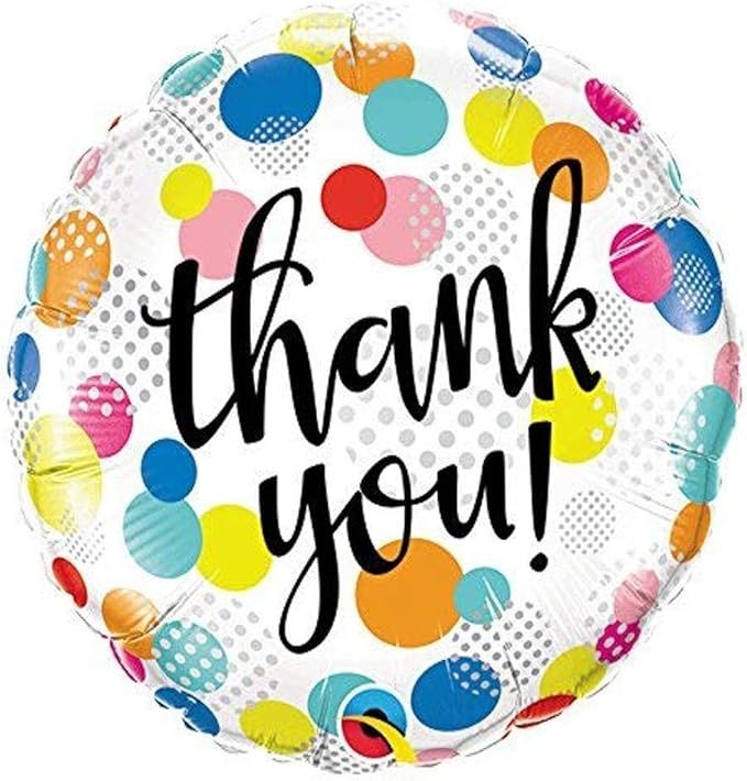 18″ ROUND FOIL -Thankyou ! pokadot