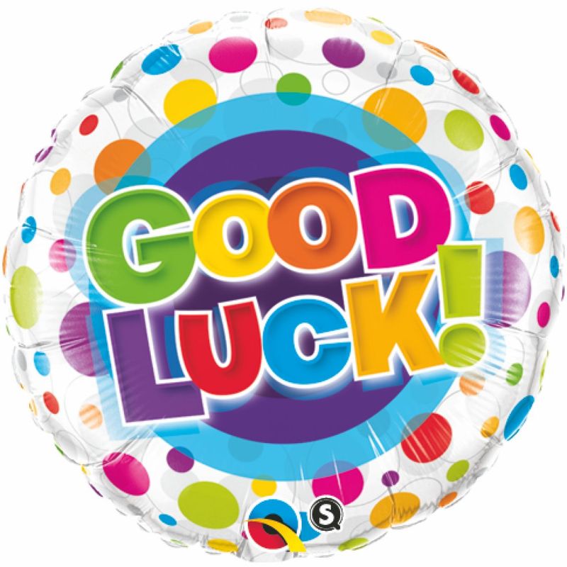 18″ ROUND FOIL - Good Luck Polkadot