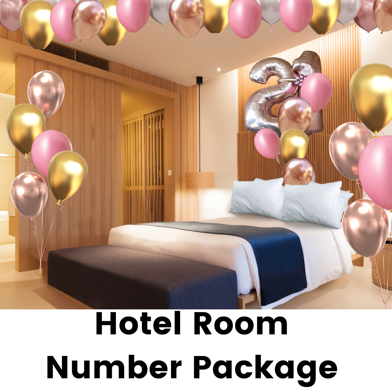 Number Bouquet -Hotel Room Balloon Package