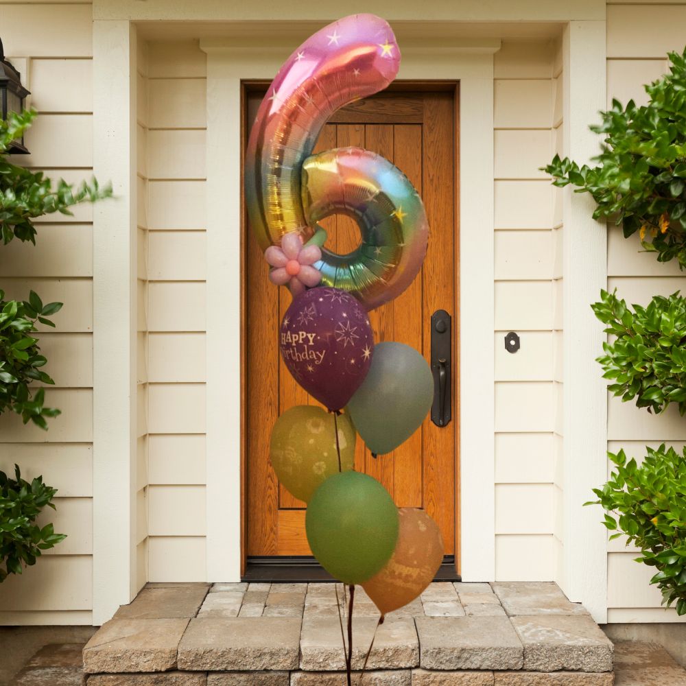 Single Number Balloon Bouquet