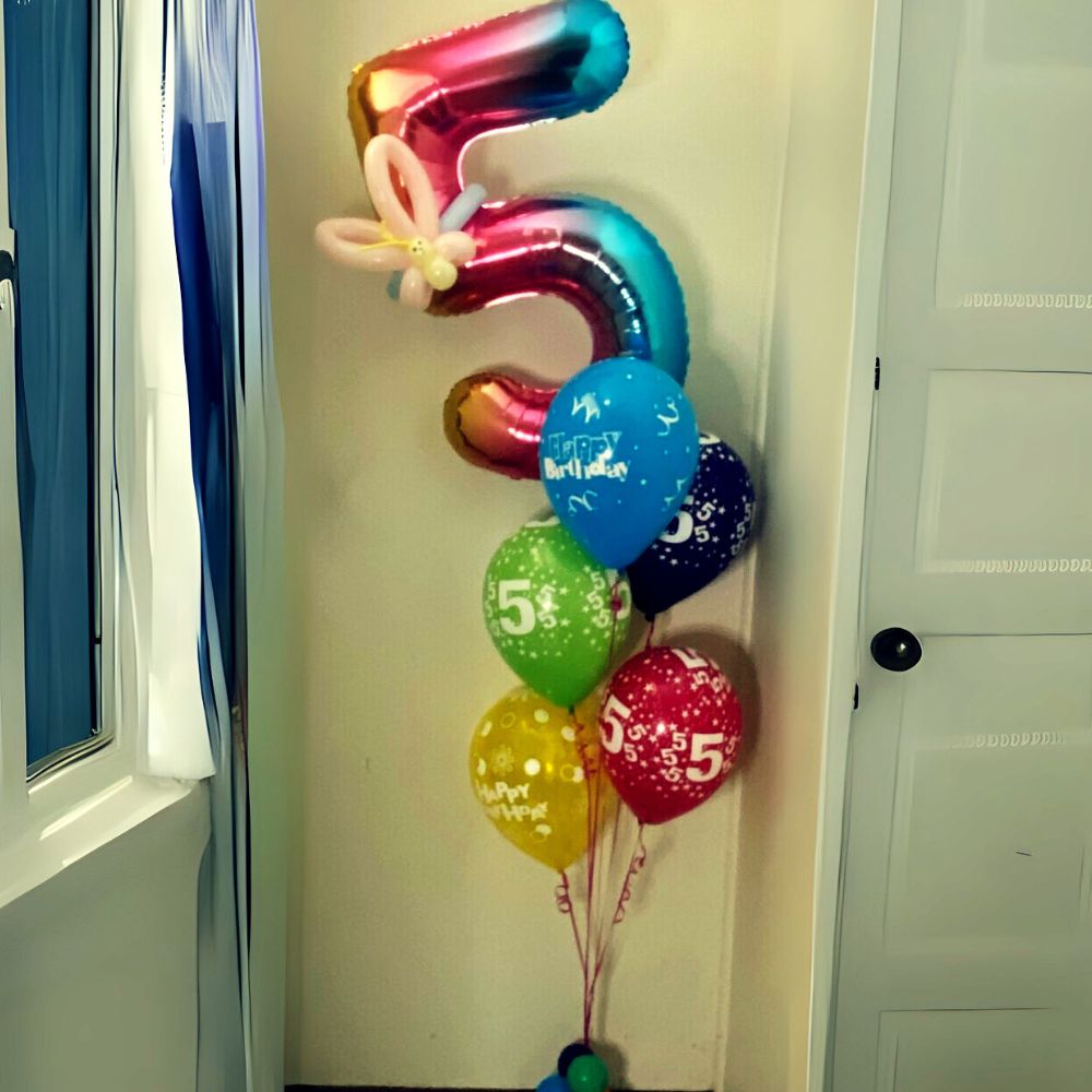Single Number Balloon Bouquet