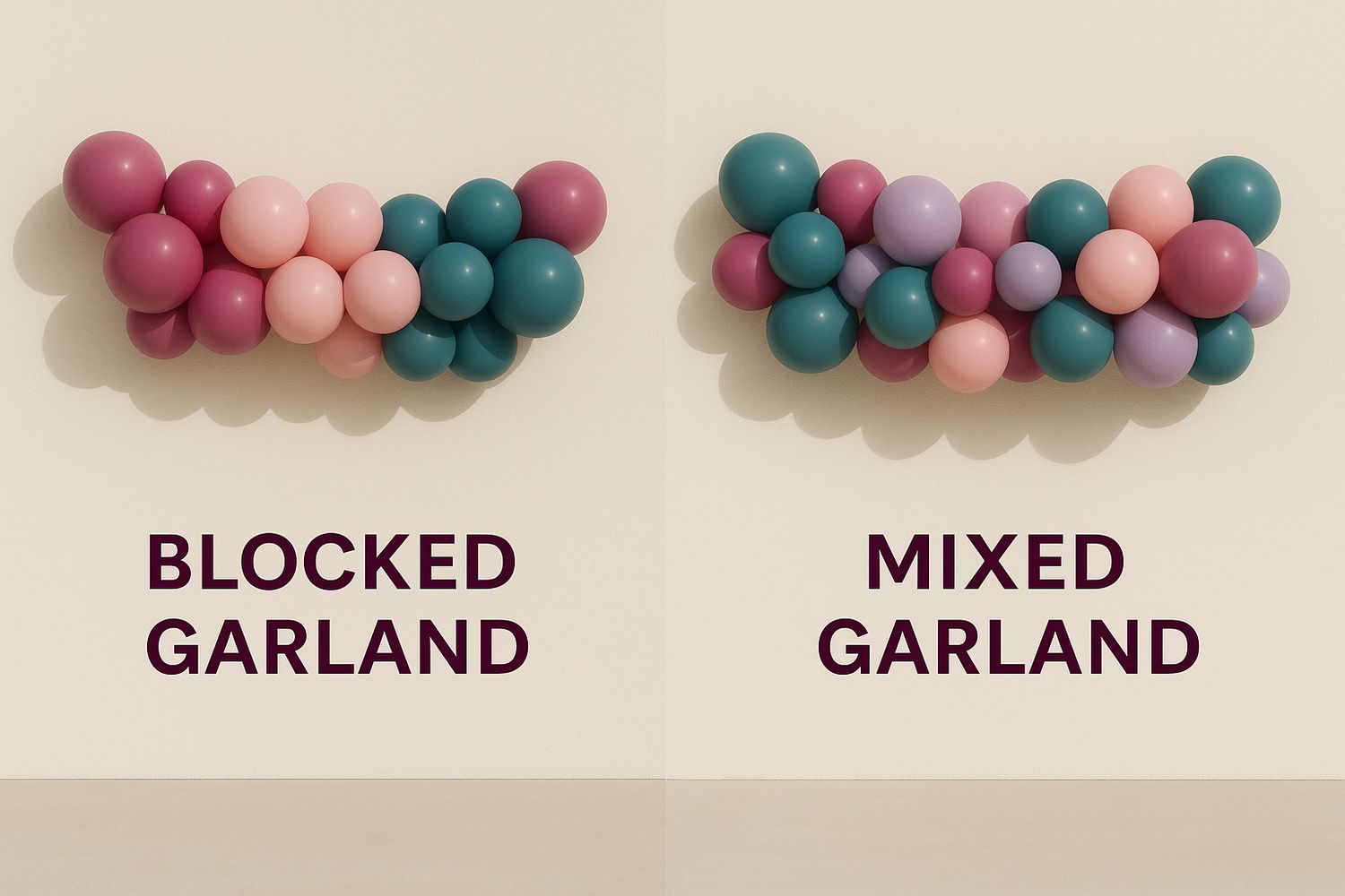 Rainbow -Organic Balloon Garland - per meter