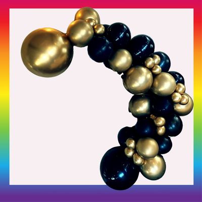 Black N Gold  -Organic Balloon Garland - per meter