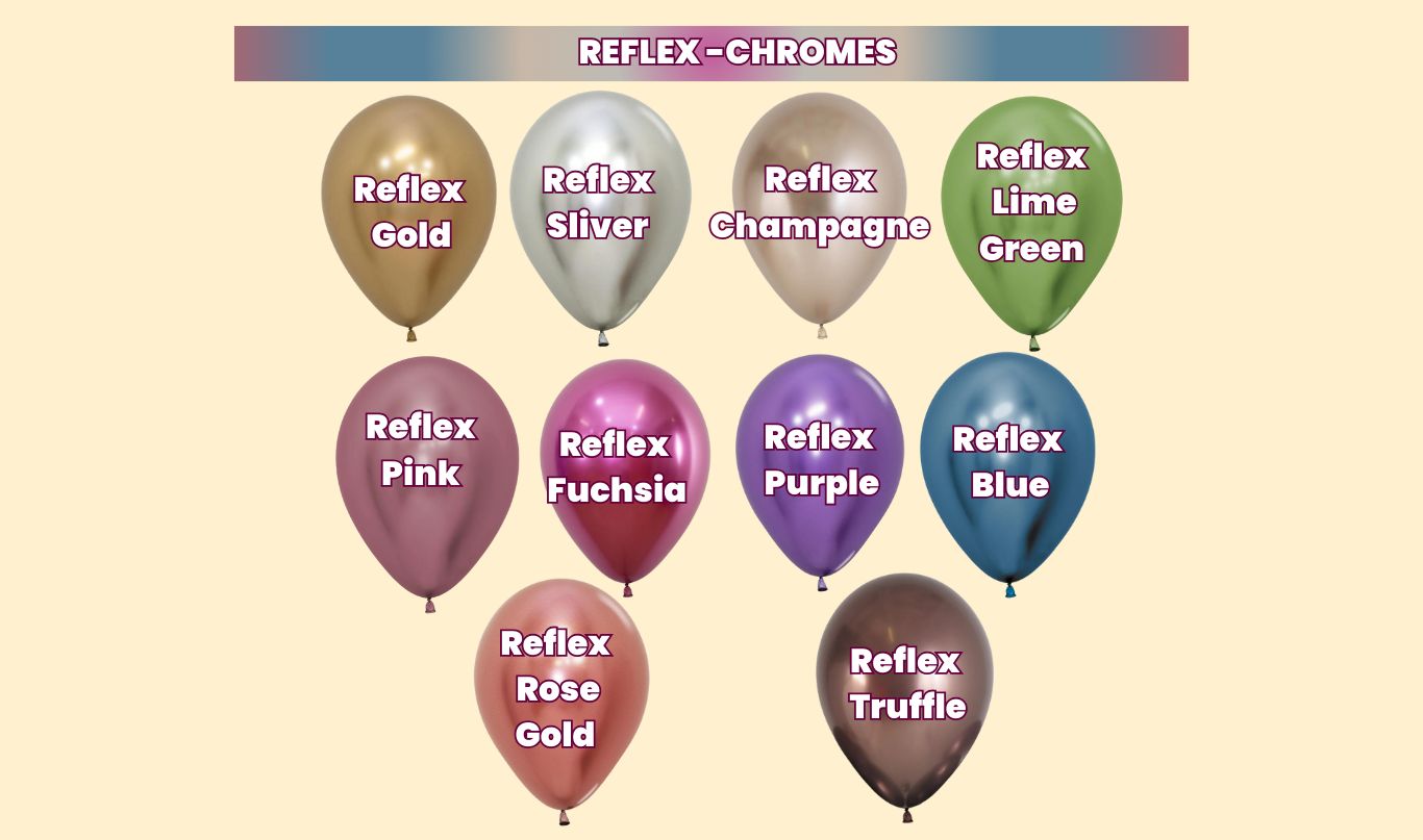 Chrome N Standard Latex Helium Balloon Bouquets