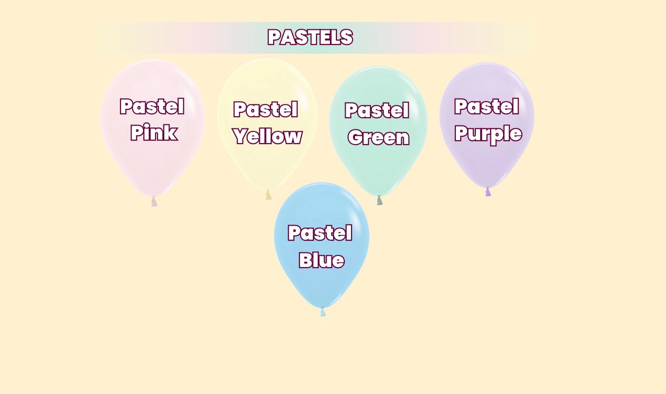 Pastel Latex Helium Balloon Bouquets