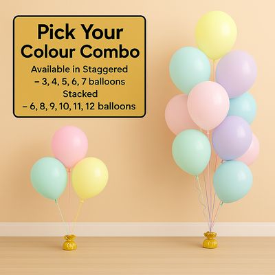 Pastel Latex Helium Balloon Bouquets