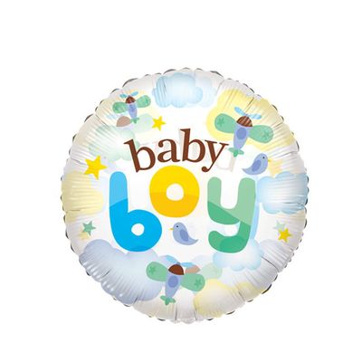 24″ ROUND  -Baby Boy Planes  -Clear