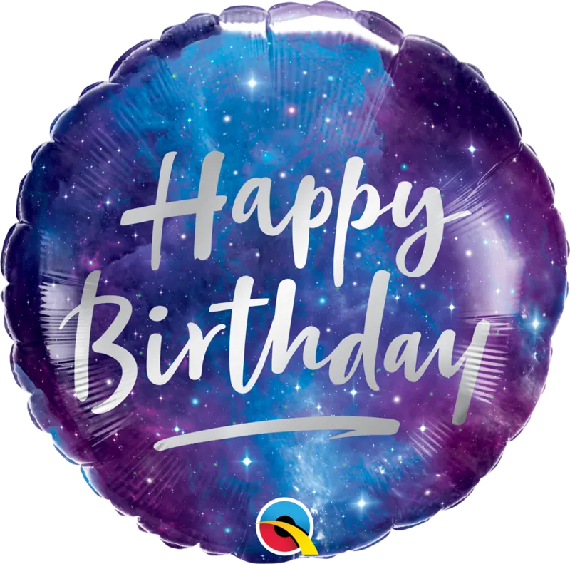 18″ ROUND FOIL-BDAY GALAXY