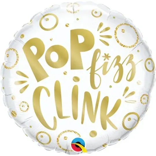 18″ ROUND FOIL -Pop Fizz Clink