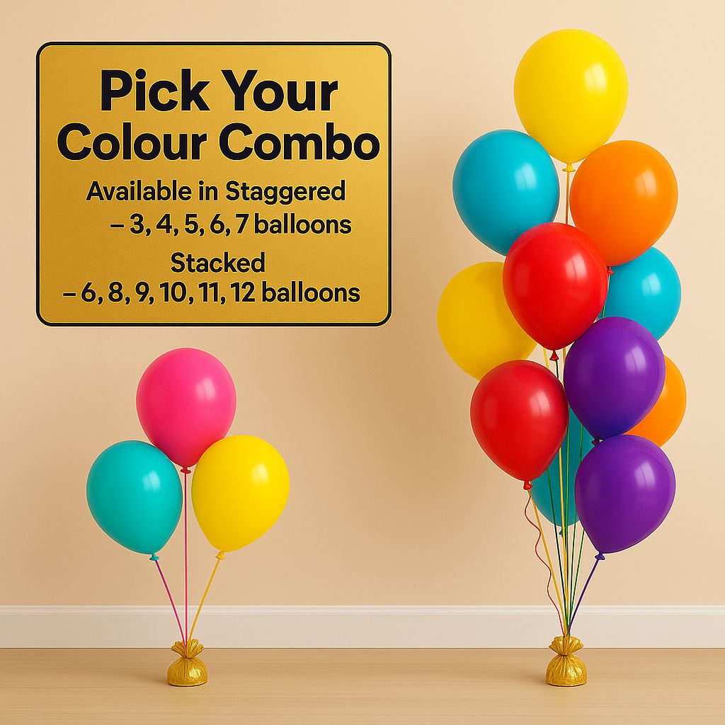 Standard Latex Helium Balloon Bouquets