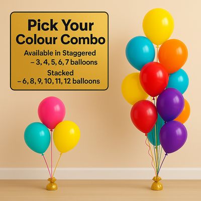 Standard Latex Helium Balloon Bouquets