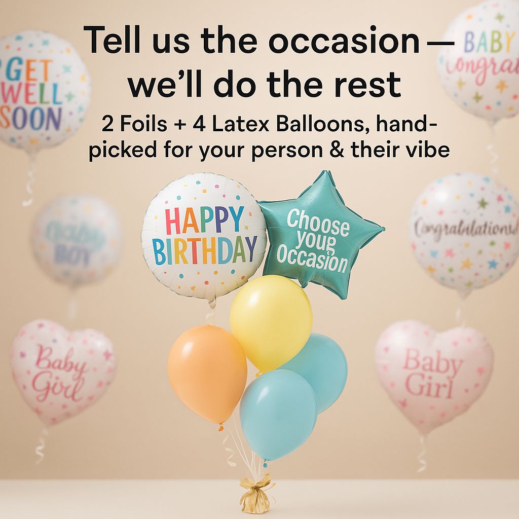 🎈 Double Foil Helium Bouquet🎈 – You Tell Us, We Do the Rest by Glitz N Twists
