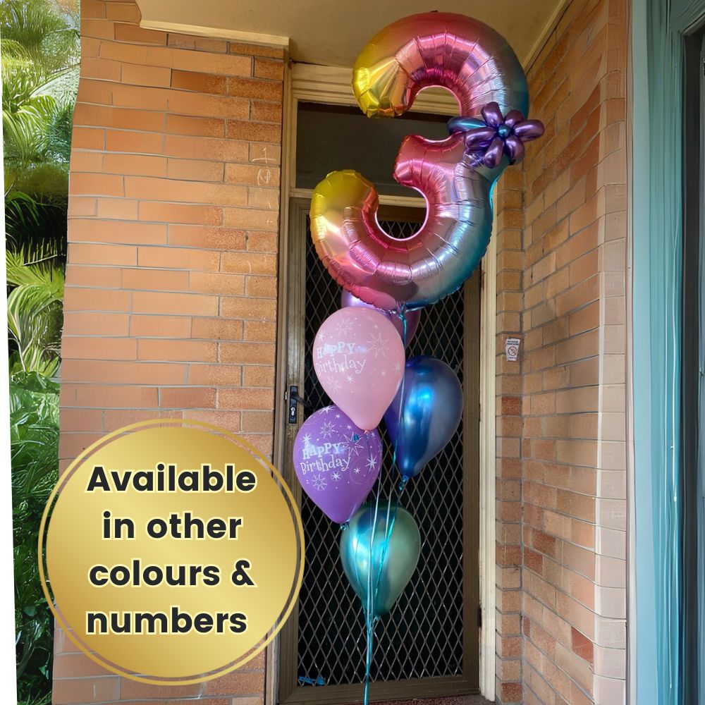 Single Number Balloon Bouquet by Glitz N Twists