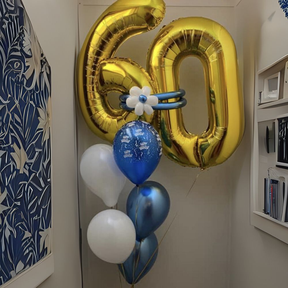 Double Number Balloon Bouquet – detail view 3 by Glitz N Twists